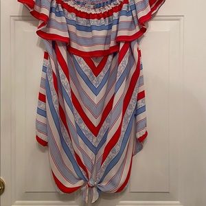 Colorful Summer Off shoulder top